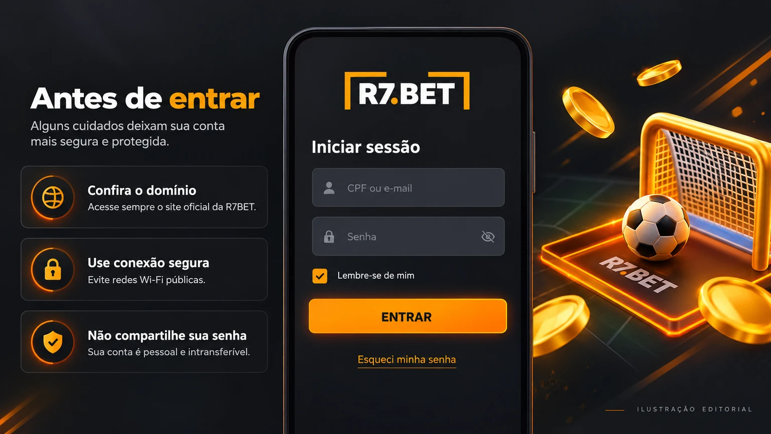 Checklist de domínio, conexão e identidade antes do login R7Bet